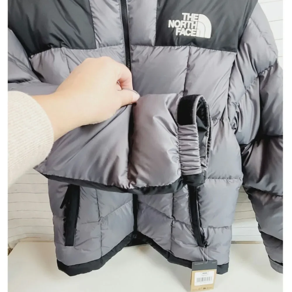 The North Face Lhotse Down Puffer Jacket in Smoked Pearl, sz Medium